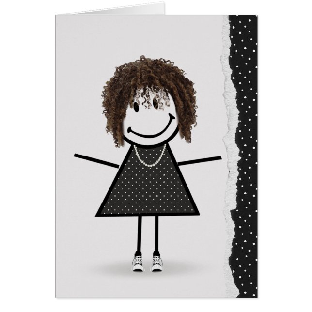 Birthday Stick Girl with Sneakers (Front)