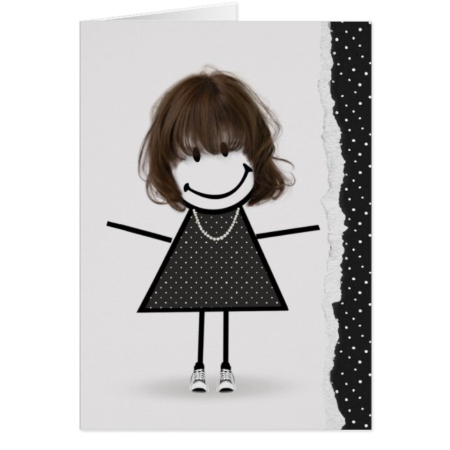 Birthday Stick Girl with Sneakers (Front)