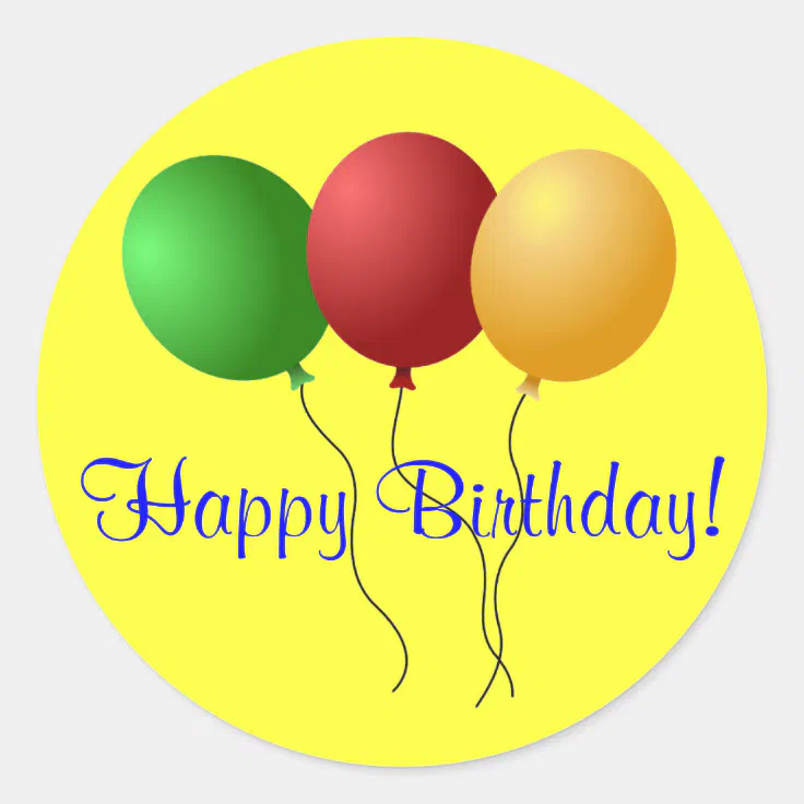 Birthday Sticker Zazzle