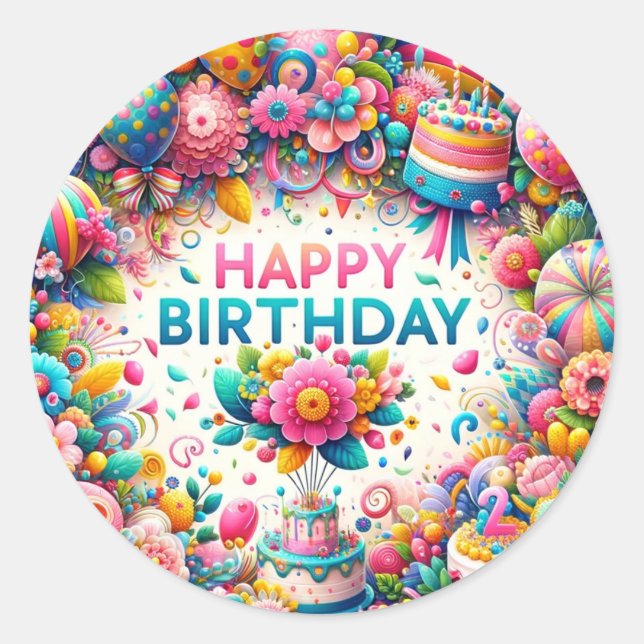 Birthday stickers (Front)