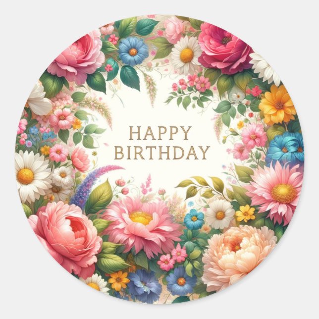 Birthday stickers  (Front)