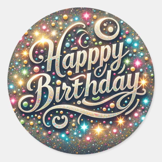 Birthday Stickers – for Party Favors and Gifts  (Front)