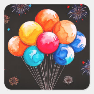 Birthday stickers or envelope seals