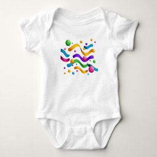 Birthday Streamers – Colorful Party Baby Bodysuit
