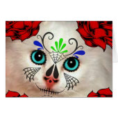 Birthday SUGAR SKULL DAY OF THE DEAD CAT KITTY (Front Horizontal)