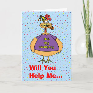 Birthday Suit Chicken Card