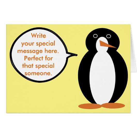 Birthday Suit Talking Ms. Penguin Personalized (Front Horizontal)