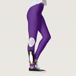 Birthday Suit Talking Ms. Penguin Personalized Leggings