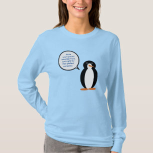 Birthday Suit Talking Ms. Penguin Personalized T-Shirt