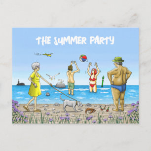 Birthday Summer Party on the Beach Holiday Postcard