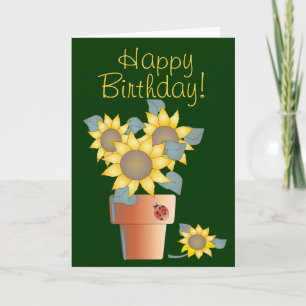 BIRTHDAY SUNFLOWERS by SHARON SHARPE Card