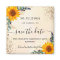 Birthday sunflowers eucalyptus gold save the date