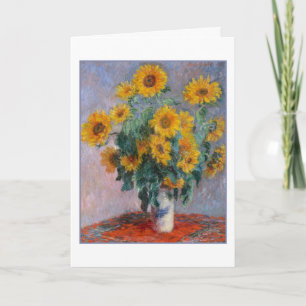 Birthday Sunflowers Fine Art Still Life Monet Card