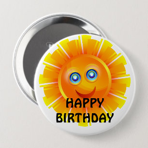 BIRTHDAY: Sunshine birthday Button