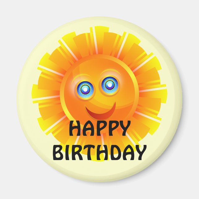 BIRTHDAY: Sunshine birthday happy desin Magnet (Front)
