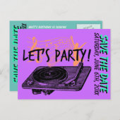 Birthday Surprise Party 60s Save the date Announcement Postcard (Front/Back)