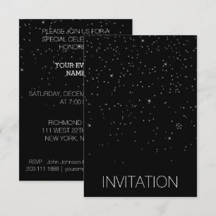 Birthday Surprise Party Invitation Vip Silver