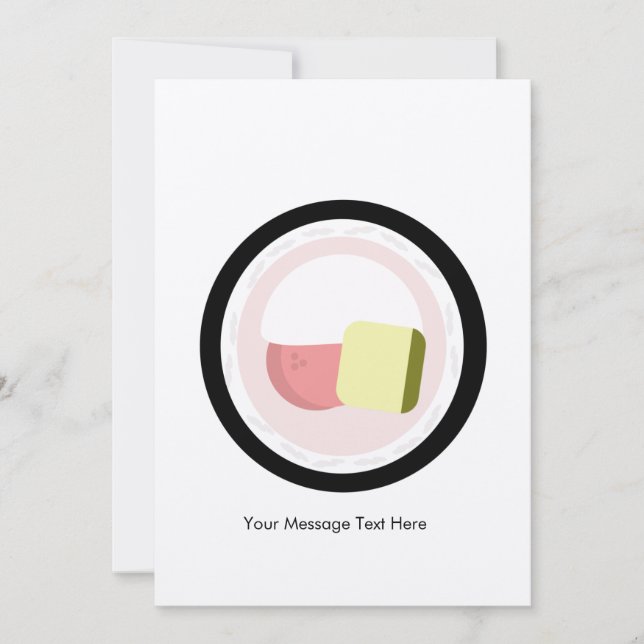 Birthday Sushi Roll Salmon Cream Cheese Avocado   Invitation (Front)