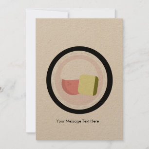 Birthday Sushi Roll Salmon Cream Cheese Avocado Invitation