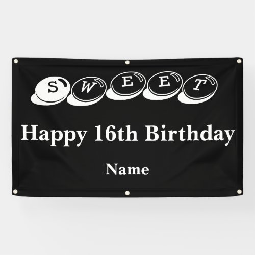Birthday Sweet 16 Banner
