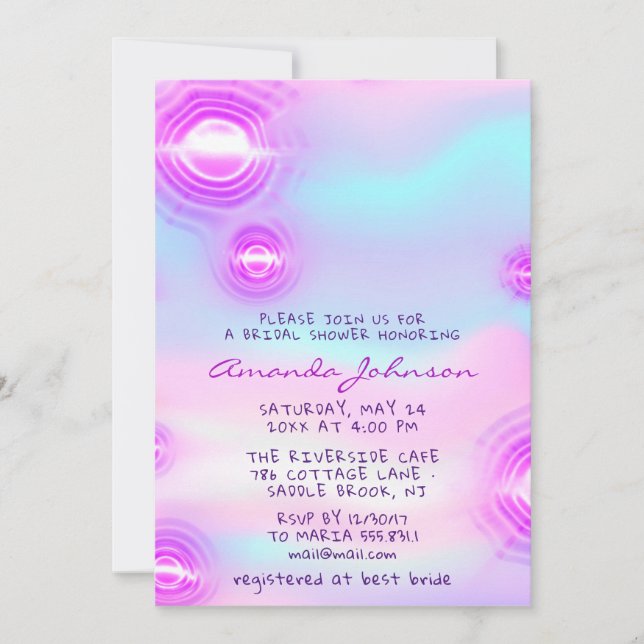 Birthday  Sweet 16th Holograph Futuristic Unicorn Invitation (Front)