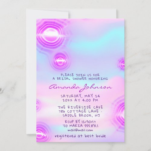 Birthday  Sweet 16th Holograph Futuristic Unicorn Invitation