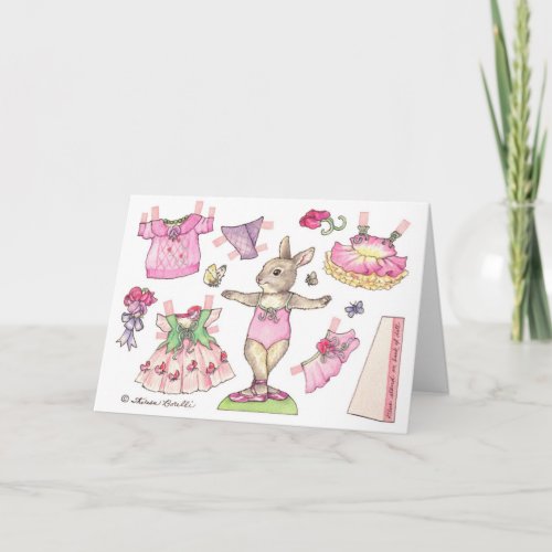 Birthday Sweet Pea Paper Doll Card