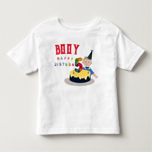 Birthday t_shirt for a 5 year old boy