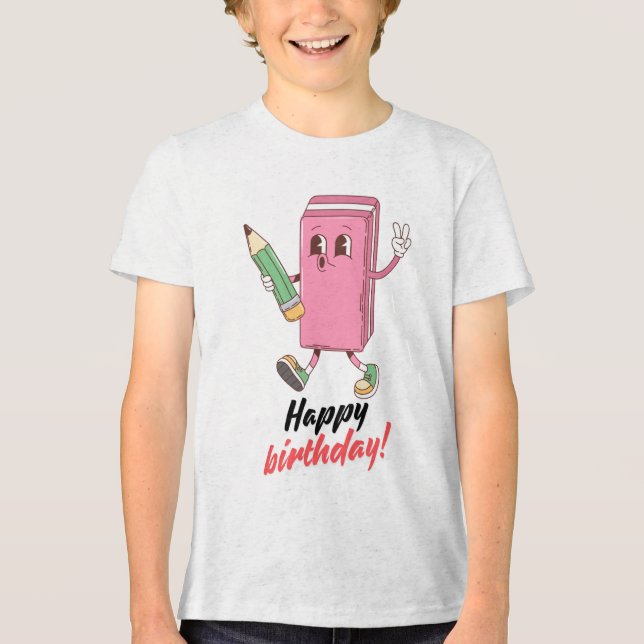 Birthday T-Shirt Tri-Blend Shirt (Front)
