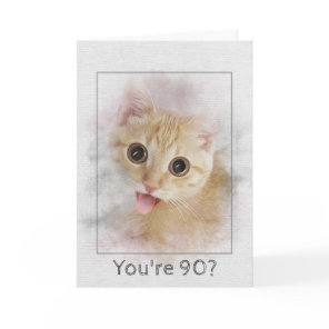 Birthday tabby kitten card