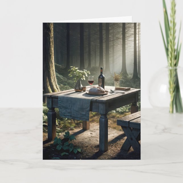 Birthday Table In A Forest Card (Front)