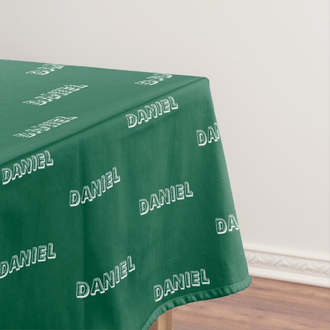 Birthday tablecloth with custom name and color (In Situ)