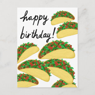 BIRTHDAY Taco Avalanche Delicious Postcard