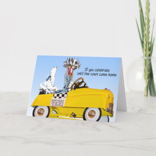 Birthday Taxi Card