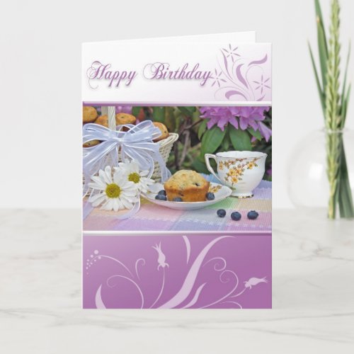 Birthday Tea Breakfast Card