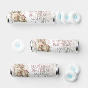 Birthday Tea Party Personalized Floral Breath Savers® Mints