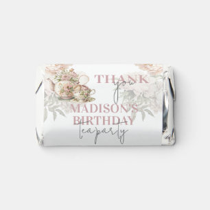 Birthday Tea Party Personalized Floral Hershey's Miniatures