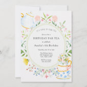 Birthday Tea Party Whimsical Wildflower Invitation (Front)