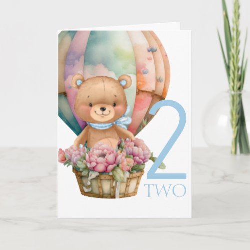 Birthday Teddy Bear Balloon 2ND Card