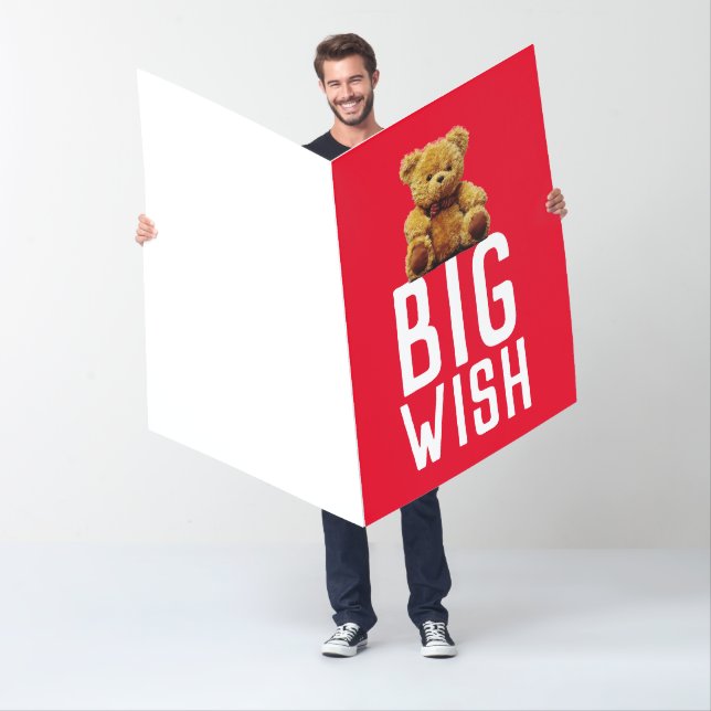 BIRTHDAY TEDDY BEAR JUMBO HUGE OVERSIZED CARDS (In Situ)