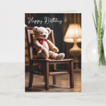 Birthday Teddy Bear On A Chair Card