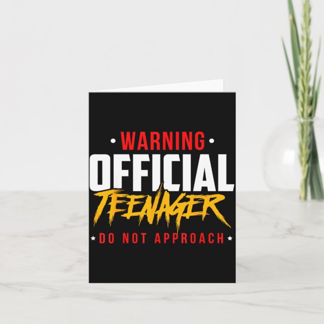 Birthday Teenagers Teenager Do Not Approach  Card (Front)