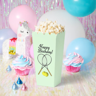 Birthday Tennis Green Sports Favor Boxes