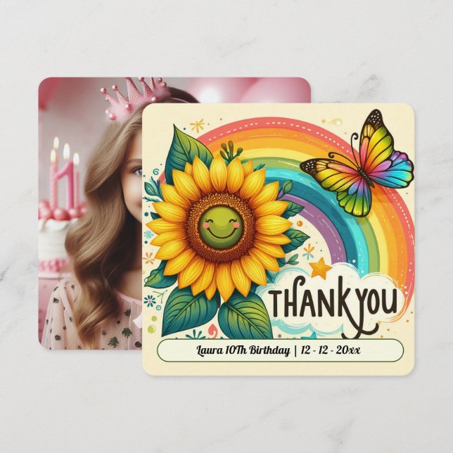 Birthday Thank You Card For Daughter (Front/Back)