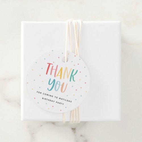 Birthday thank you favor gift favor tags