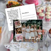 Birthday Thank You Photo Collage bridal shower
