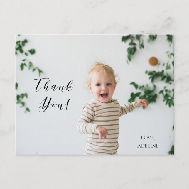 Birthday Thank You Photo Postcard (Front)