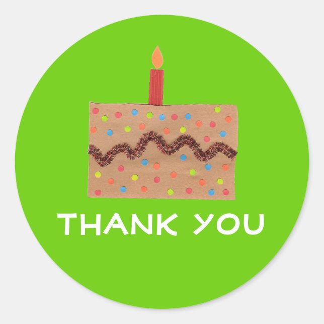 Birthday thank you sticker (Front)