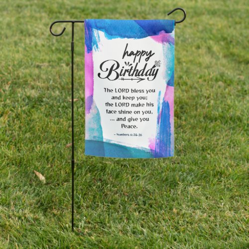 Birthday The Lord Bless You Numbers 6 24_26 Bible Garden Flag