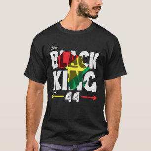 Birthday This Black King Is 44 African Colors Blac T-Shirt
